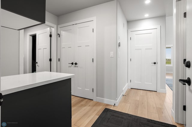 4533 38 1/2 Ave N, Reiles Acres, ND 58102 - foyer with light wood-style floors, baseboards, and recessed lighting
