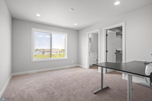 4533 38 1/2 Ave N, Reiles Acres, ND 58102 - unfurnished office with carpet floors, baseboards, and recessed lighting