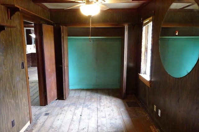 1305 La Crescent St, Campbell Twp, WI 54603 - corridor with wood walls and wood-type flooring