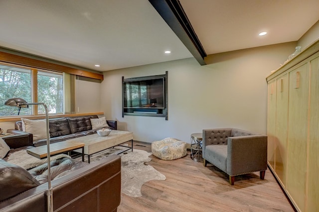 120 Eastbank Ct N, North Hudson, WI 54016 - living area featuring light wood finished floors and recessed lighting