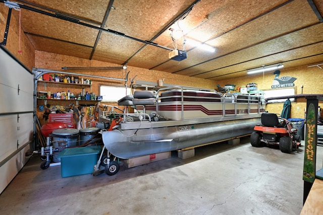 W2847 County Highway B, Madge Twp, WI 54870 - garage featuring a garage door opener