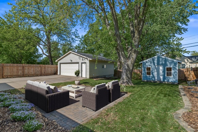 4342 Arthur St NE, Columbia Heights, MN 55421 - view of yard with an outbuilding and an outdoor living space