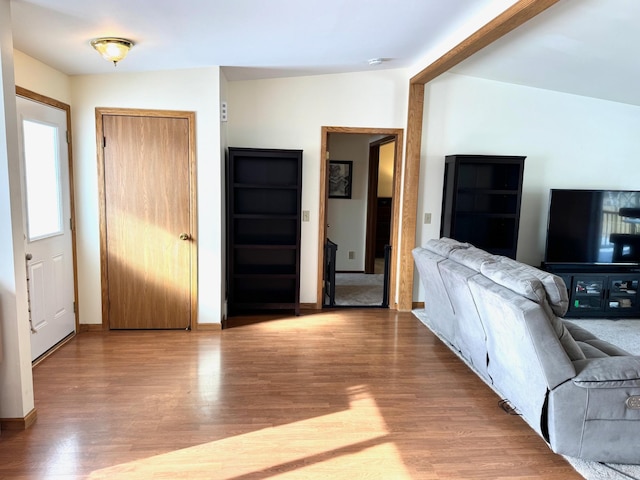103 8th St SW, Roseau, MN 56751 - living area featuring wood finished floors and baseboards