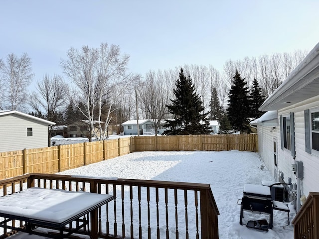 103 8th St SW, Roseau, MN 56751 - snowy yard with a fenced backyard