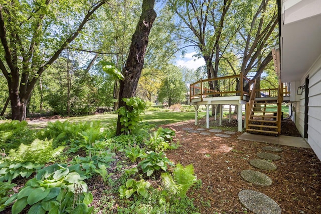 18120 27th Ave N, Plymouth, MN 55447 - view of yard with stairs and a deck