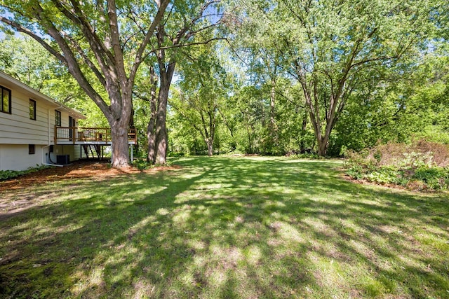 18120 27th Ave N, Plymouth, MN 55447 - view of grassy yard with a deck