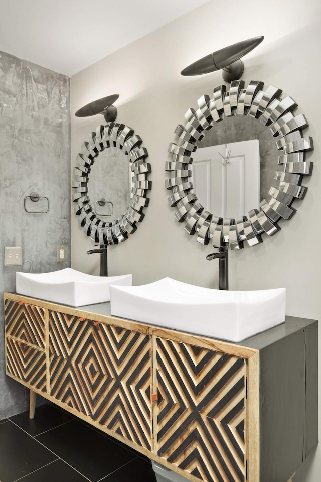 4266 Manor Court Rd, Minnetonka, MN 55345 - bathroom with vanity and tile patterned floors