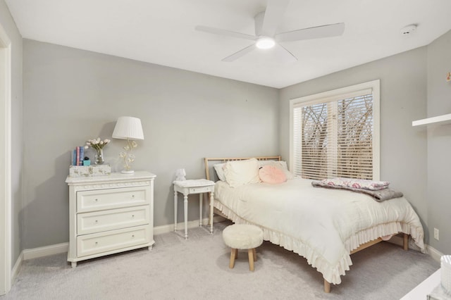 4266 Manor Court Rd, Minnetonka, MN 55345 - bedroom with baseboards, light colored carpet, and ceiling fan