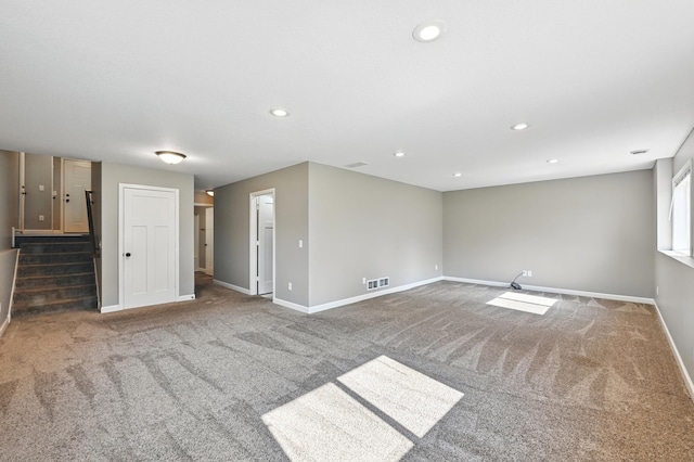 11350 97th Ave N, Maple Grove, MN 55369 - empty room with baseboards, carpet, stairs, and recessed lighting