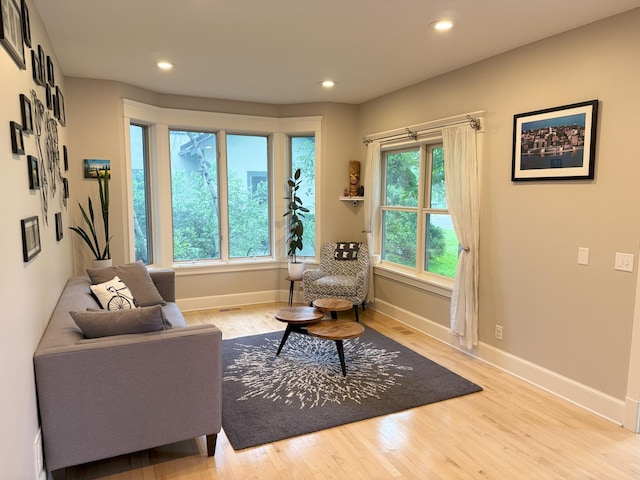 4312 France Ave S, Edina, MN 55410 - sitting room with wood finished floors, baseboards, and recessed lighting