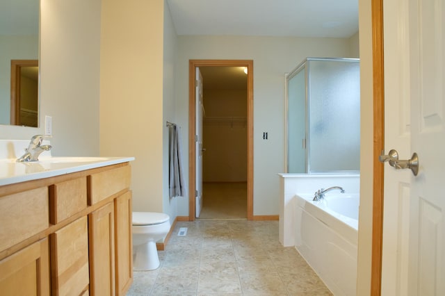 4629 Empress Way N, Hugo, MN 55038 - full bath with a shower stall, vanity, a bath, a walk in closet, and toilet