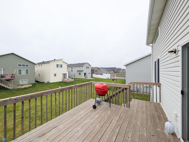 2715 11th St W, West Fargo, ND 58078 - deck featuring a residential view and a lawn