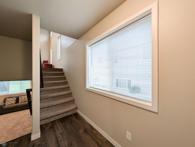 2715 11th St W, West Fargo, ND 58078 - stairway with wood finished floors and baseboards