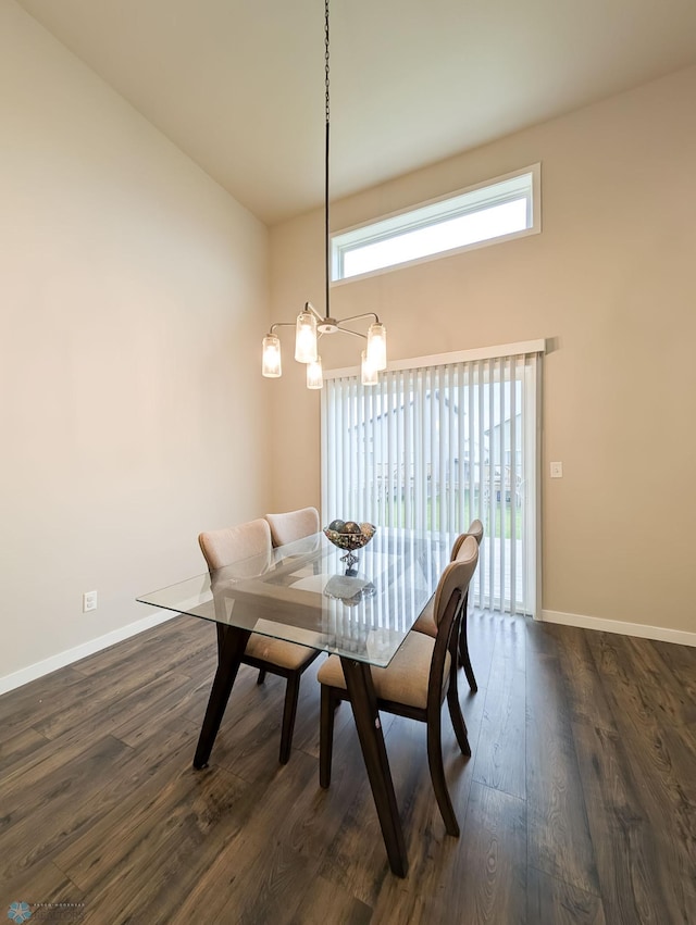 2715 11th St W, West Fargo, ND 58078 - dining space featuring dark wood-style floors and a high ceiling