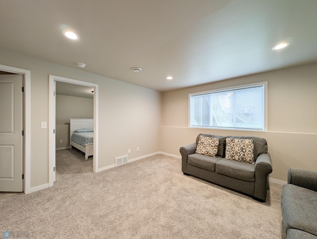 2715 11th St W, West Fargo, ND 58078 - living room featuring carpet flooring and recessed lighting