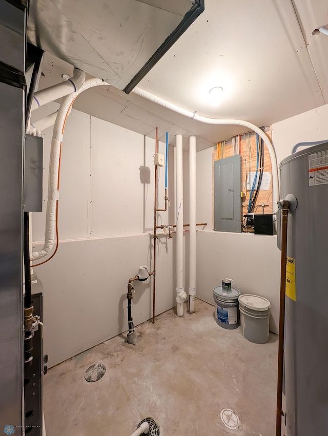 2715 11th St W, West Fargo, ND 58078 - unfinished basement with electric panel and water heater