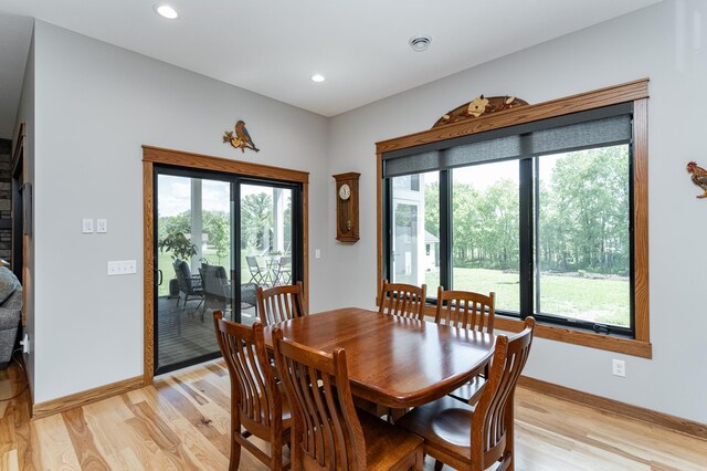 918 Hidden Meadow Ln, Lake City, MN 55041 - dining room with healthy amount of natural light, light wood finished floors, baseboards, and recessed lighting