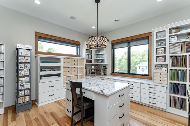 918 Hidden Meadow Ln, Lake City, MN 55041 - spacious closet featuring light wood-style flooring and a chandelier