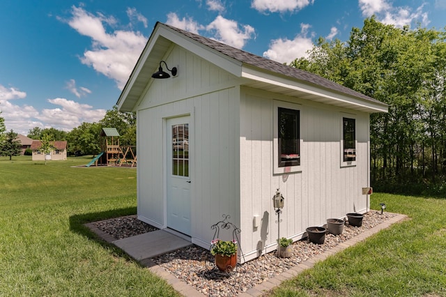 918 Hidden Meadow Ln, Lake City, MN 55041 - view of shed featuring a playground