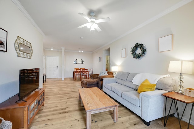13580 Technology Dr Unit 3222, Eden Prairie, MN 55344 - living area with light wood-type flooring, crown molding, and ceiling fan