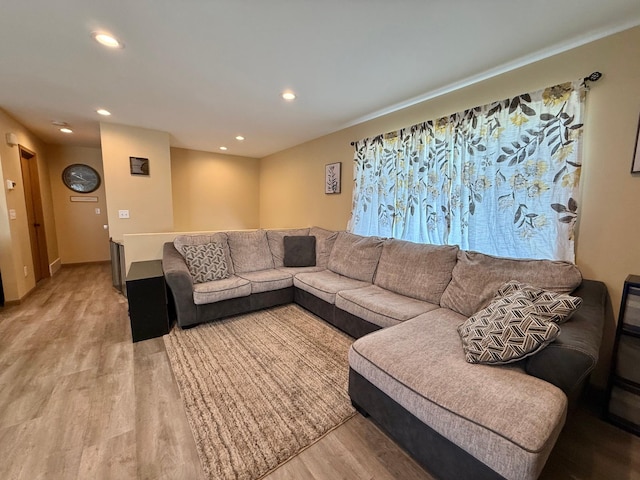 2014 Nelson Dr, Thief River Falls, MN 56701 - living room featuring light wood-type flooring and recessed lighting