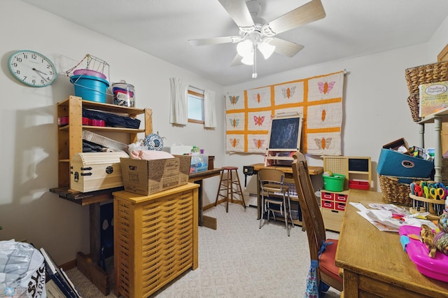 1013 15 1/2 St N, Moorhead, MN 56560 - office with a ceiling fan