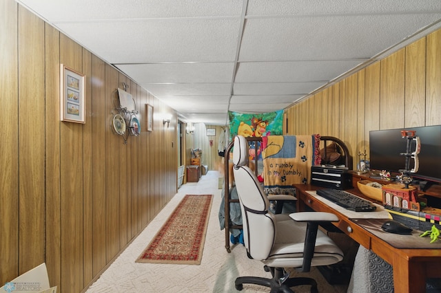 1013 15 1/2 St N, Moorhead, MN 56560 - carpeted office featuring wood walls