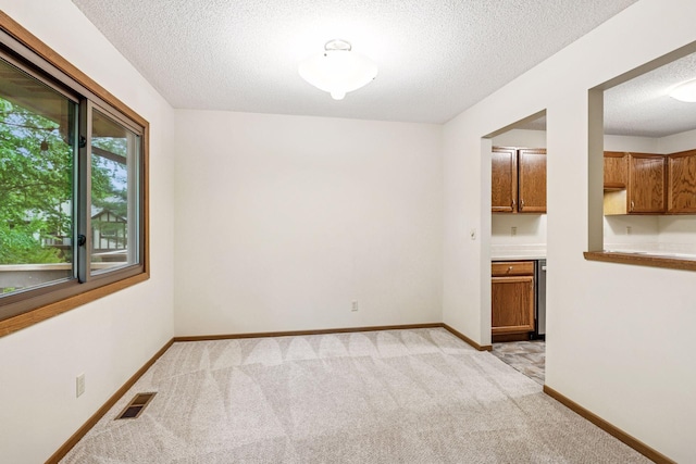10726 Toledo Ct, Bloomington, MN 55437 - empty room with light carpet, a textured ceiling, and baseboards