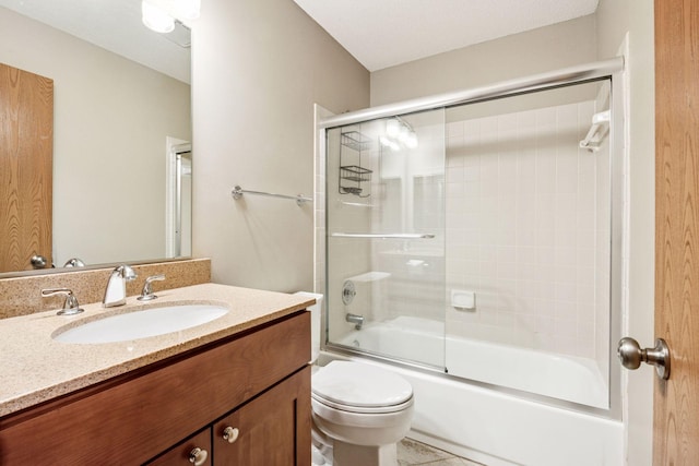10726 Toledo Ct, Bloomington, MN 55437 - full bath featuring vanity, toilet, enclosed tub / shower combo, and tile patterned flooring