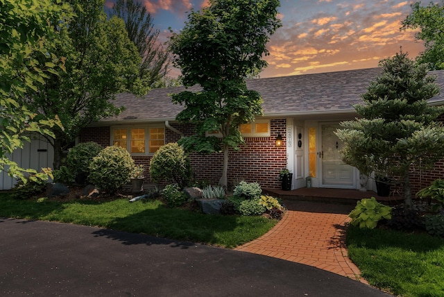 6413 Mendelssohn Ln, Edina, MN 55343 - view of front of home featuring brick siding and a shingled roof