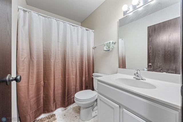6718 69th Ave S, Horace, ND 58047 - bathroom with vanity, toilet, and a shower with curtain