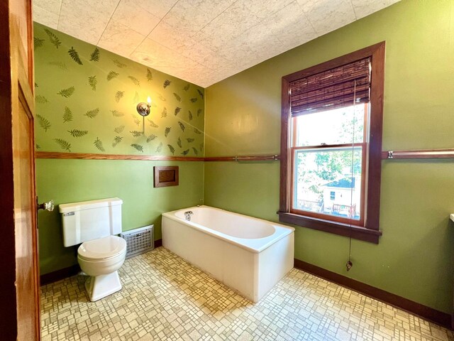 508 2nd Ave, Goodhue, MN 55027 - bathroom with toilet, a bath, and baseboards