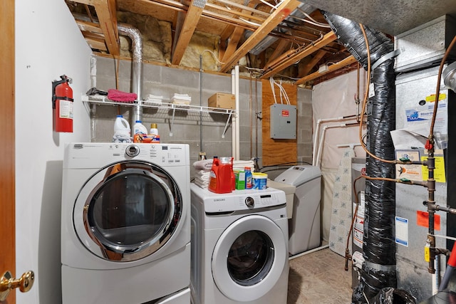 1533 Roundhouse Cir, Shakopee, MN 55379 - laundry area with washer and clothes dryer and electric panel