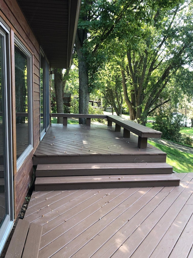 43923 Vista Rd, Isle, MN 56342 - view of wooden deck