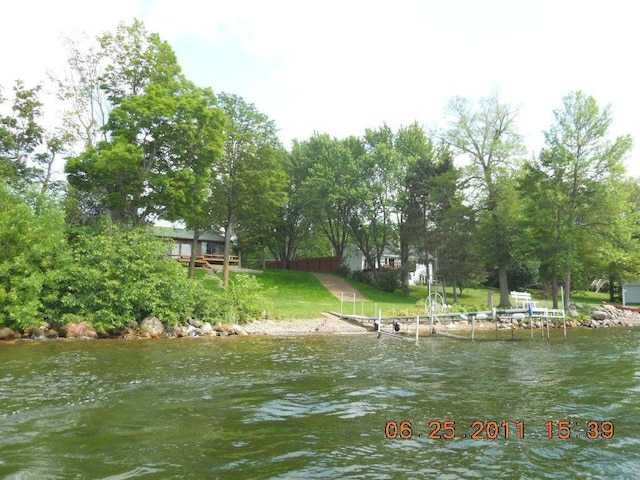 43923 Vista Rd, Isle, MN 56342 - water view featuring a dock