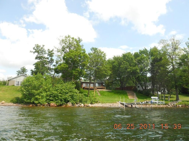 43923 Vista Rd, Isle, MN 56342 - water view featuring a boat dock