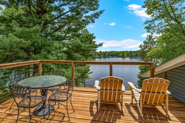 2625 7th Ave, Chetek, WI 54728 - wooden terrace featuring a water view