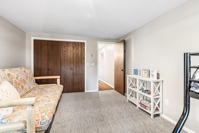 2625 7th Ave, Chetek, WI 54728 - living area featuring carpet and baseboards