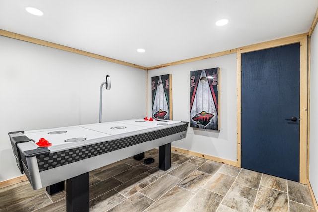 2625 7th Ave, Chetek, WI 54728 - recreation room featuring recessed lighting and baseboards