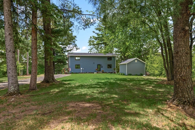 2625 7th Ave, Chetek, WI 54728 - view of grassy yard featuring an outdoor structure