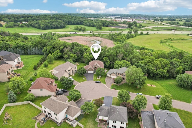 14075 45th Ct NE, Saint Michael, MN 55376 - aerial perspective of suburban area with a tree filled landscape