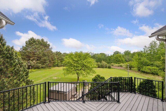 17032 Valley Dr NW, Andover, MN 55304 - wooden terrace featuring a yard