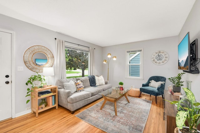 3350 Virginia Ave S, Saint Louis Park, MN 55426 - living room featuring light wood-type flooring and baseboards