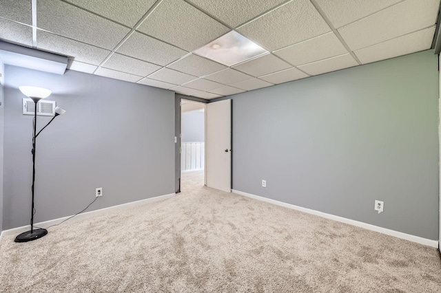3944 76th Way E, Inver Grove Heights, MN 55076 - finished basement with carpet flooring, baseboards, and a drop ceiling