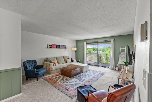 2200 Nevada Ave S Unit 320, Saint Louis Park, MN 55426 - carpeted living room with a textured ceiling
