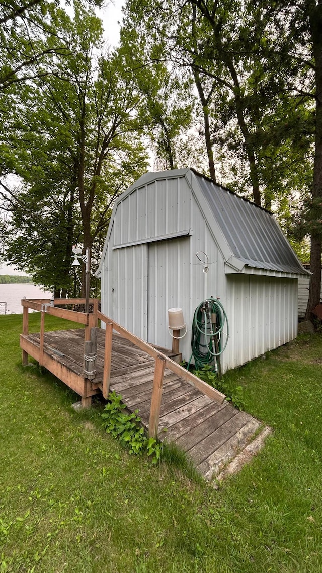 26302 Lakeview Dr, Comfort Twp, MN 55051 - view of outdoor structure with a water view