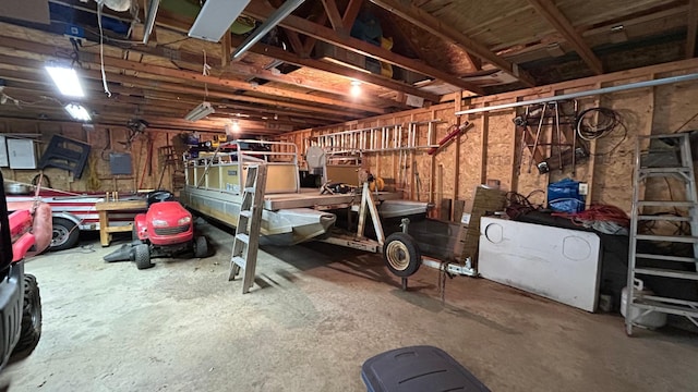 26302 Lakeview Dr, Comfort Twp, MN 55051 - garage with a workshop area