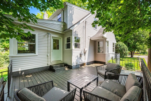 2934 Natchez Ave S, Saint Louis Park, MN 55416 - deck with an outdoor living space and entry steps