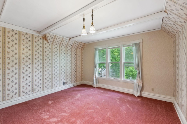 216 Summit Ave, Center City, MN 55012 - carpeted spare room with wallpapered walls and baseboards