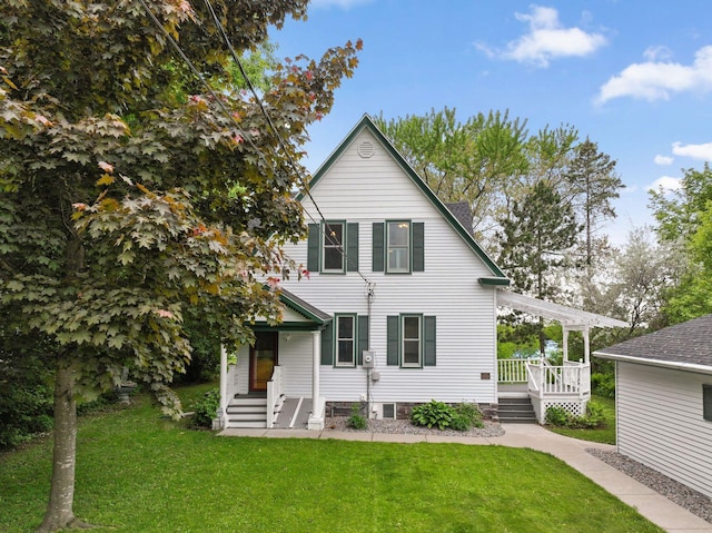 216 Summit Ave, Center City, MN 55012 - rear view of property featuring a lawn